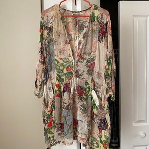 Patchwork Chiffon-like tunic